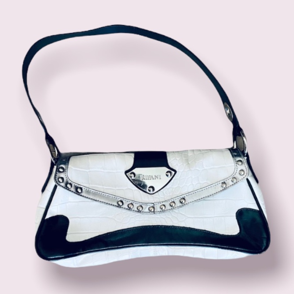 Vintage Ripani of Italy Black & White Bag